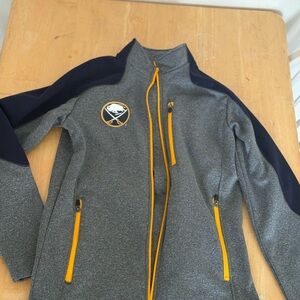 NHL Gray and Navy Performance Jacket with Yellow Details